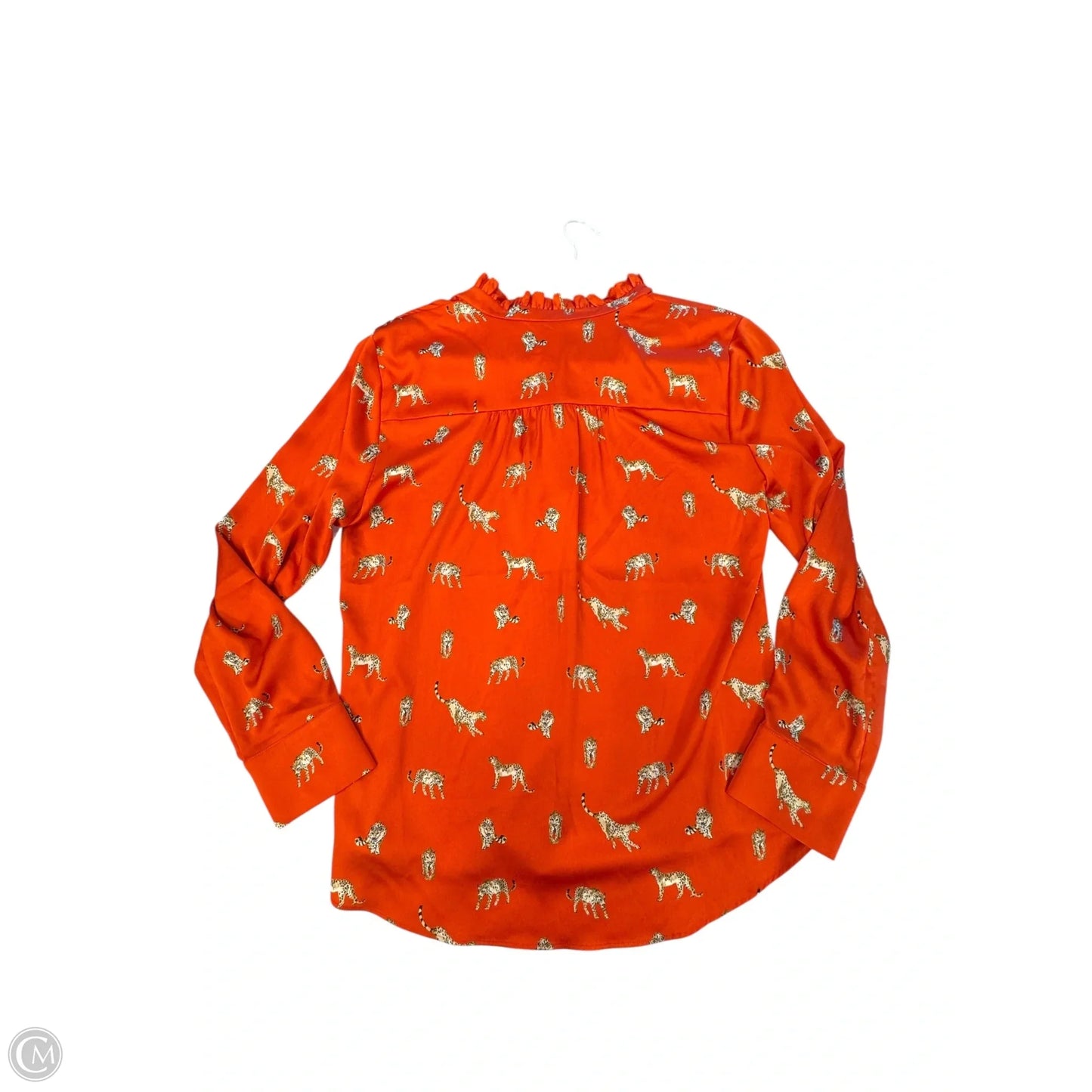 Blouse Long Sleeve By Chicos In Orange, Size: M