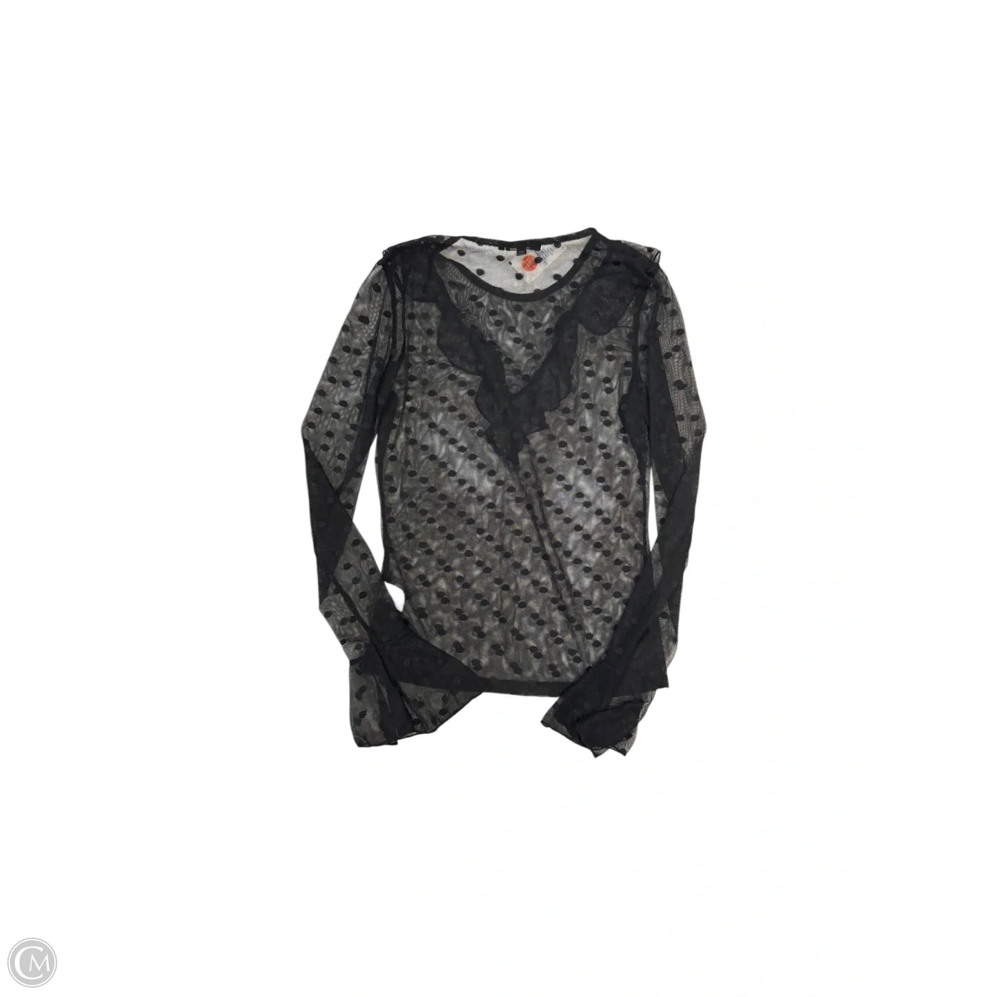 Top Long Sleeve By Ambiance Apparel In Black, Size: S