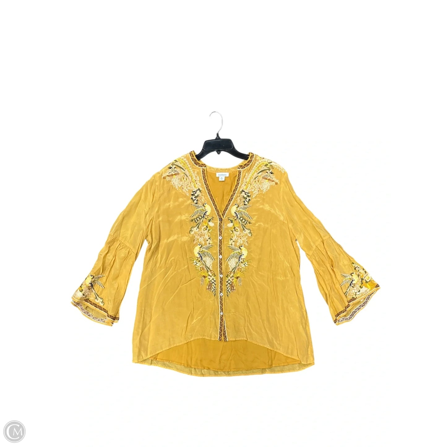 Blouse Long Sleeve By Sundance In Yellow, Size: Xl