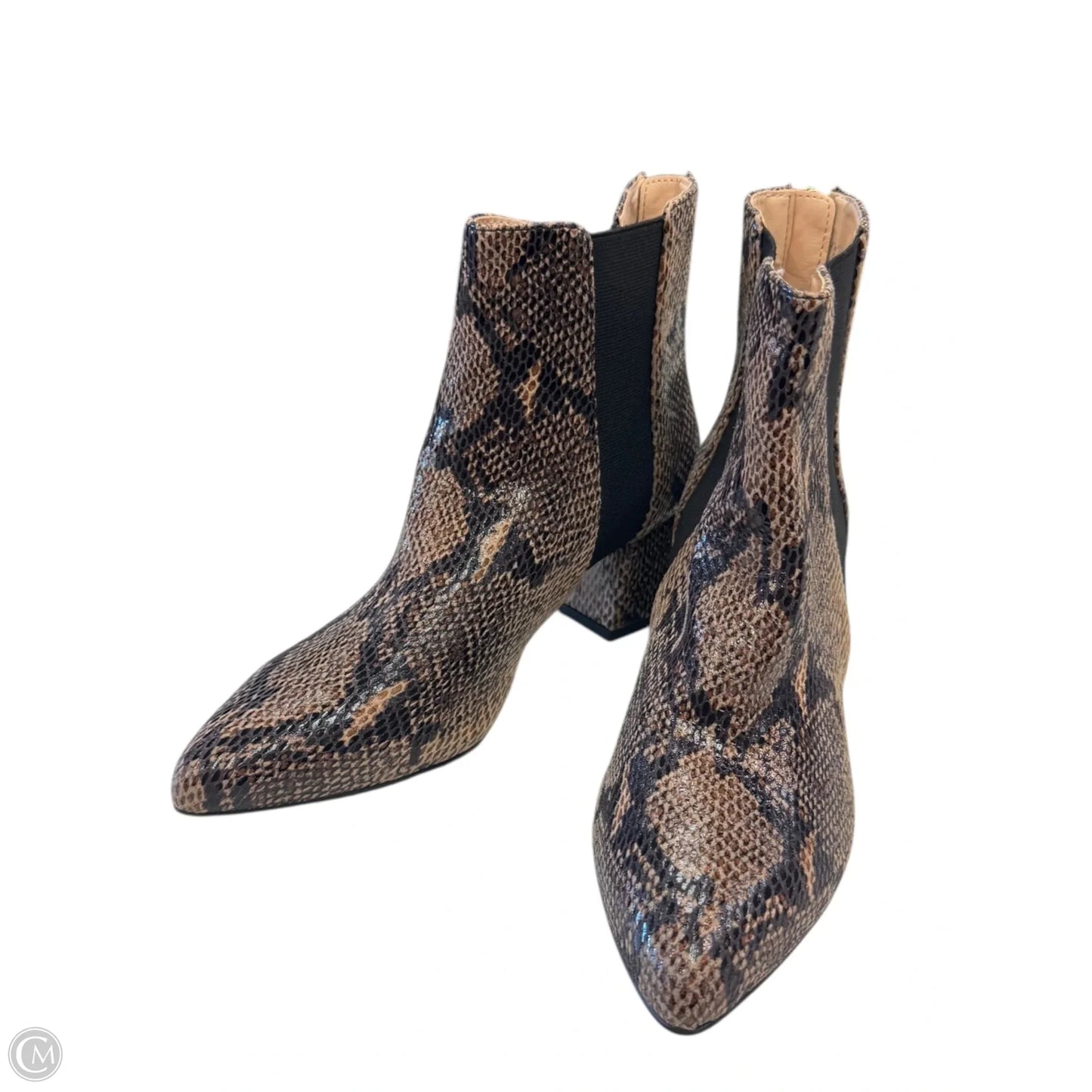 Boots Ankle Heels By Kenneth Cole In Animal Print, Size: 6.5