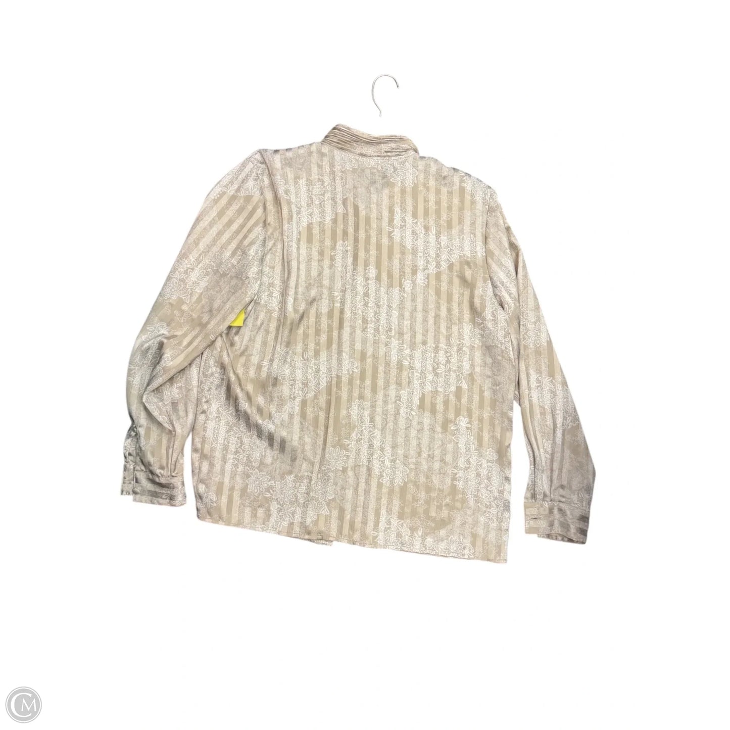 Top Long Sleeve By Alfred Dunner In Beige, Size: M