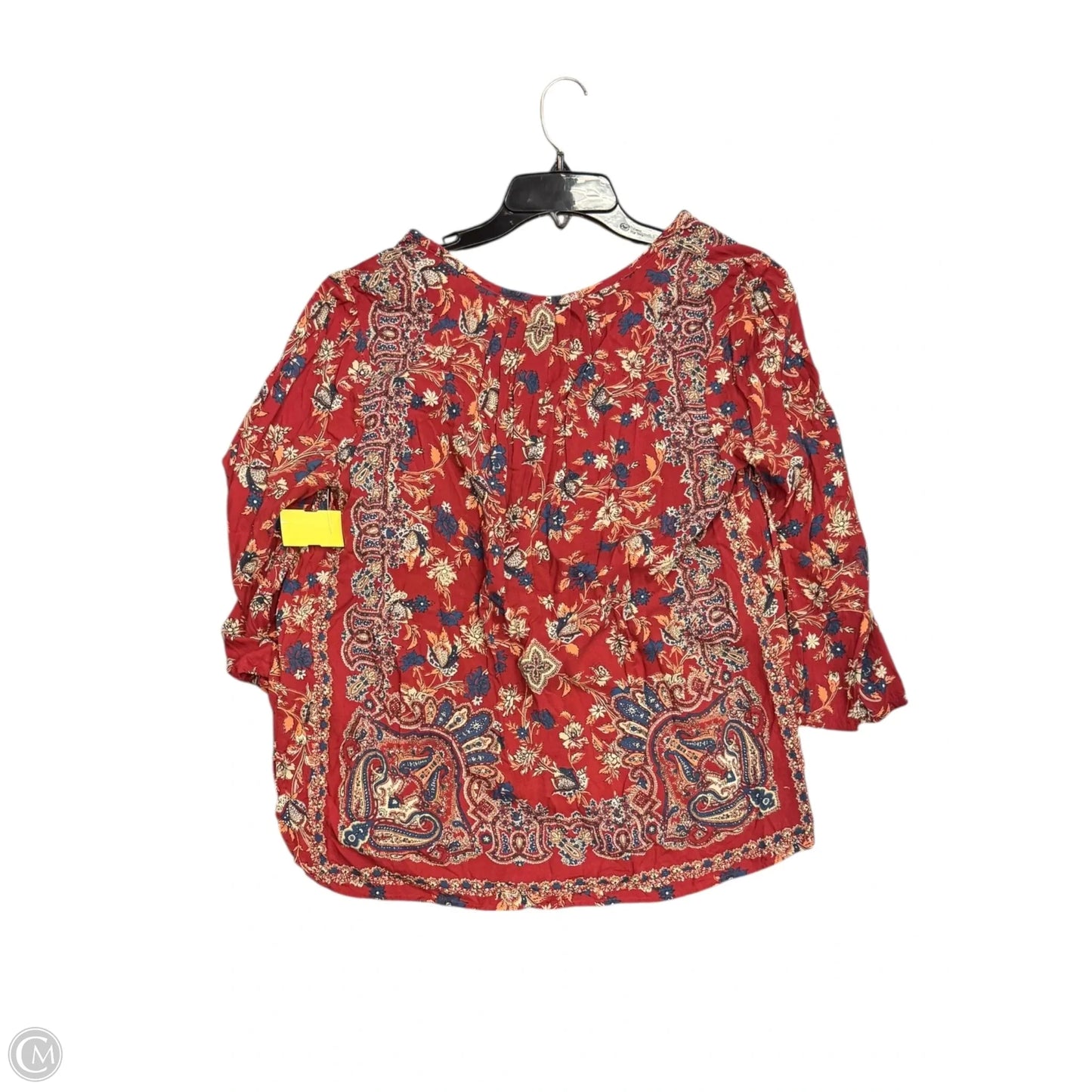 Top Long Sleeve By Lucky Brand In Red, Size: M