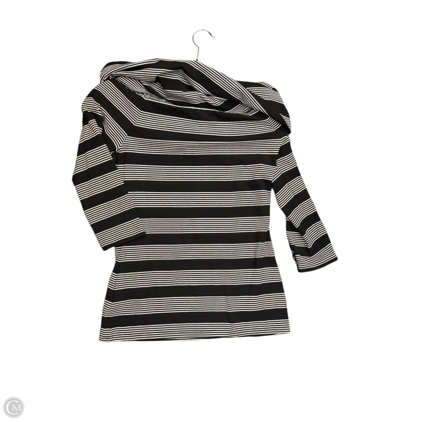 Top 3/4 Sleeve By White House Black Market In Striped Pattern, Size: Xs