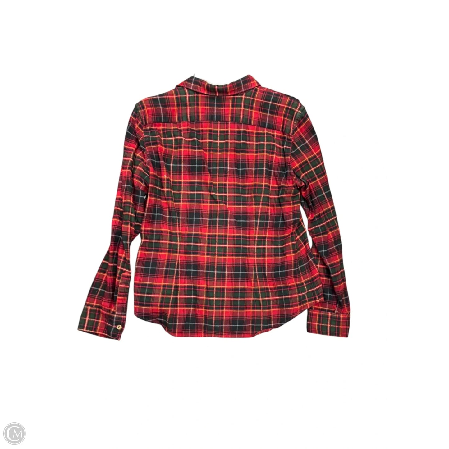 Top Long Sleeve By Chaps In Plaid Pattern, Size: Xl