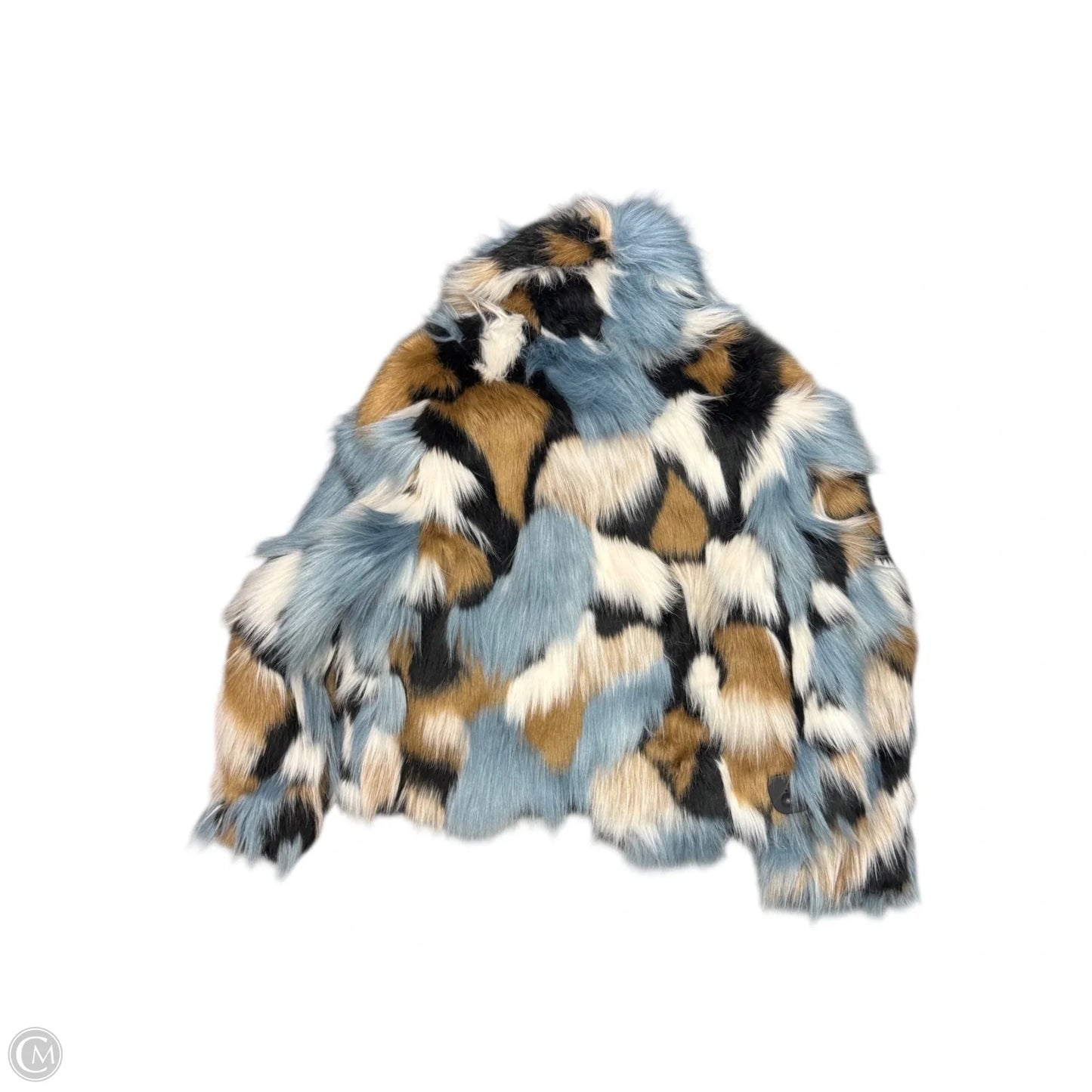 Vest Faux Fur & Sherpa By Boston Proper In Brown & Cream, Size: L