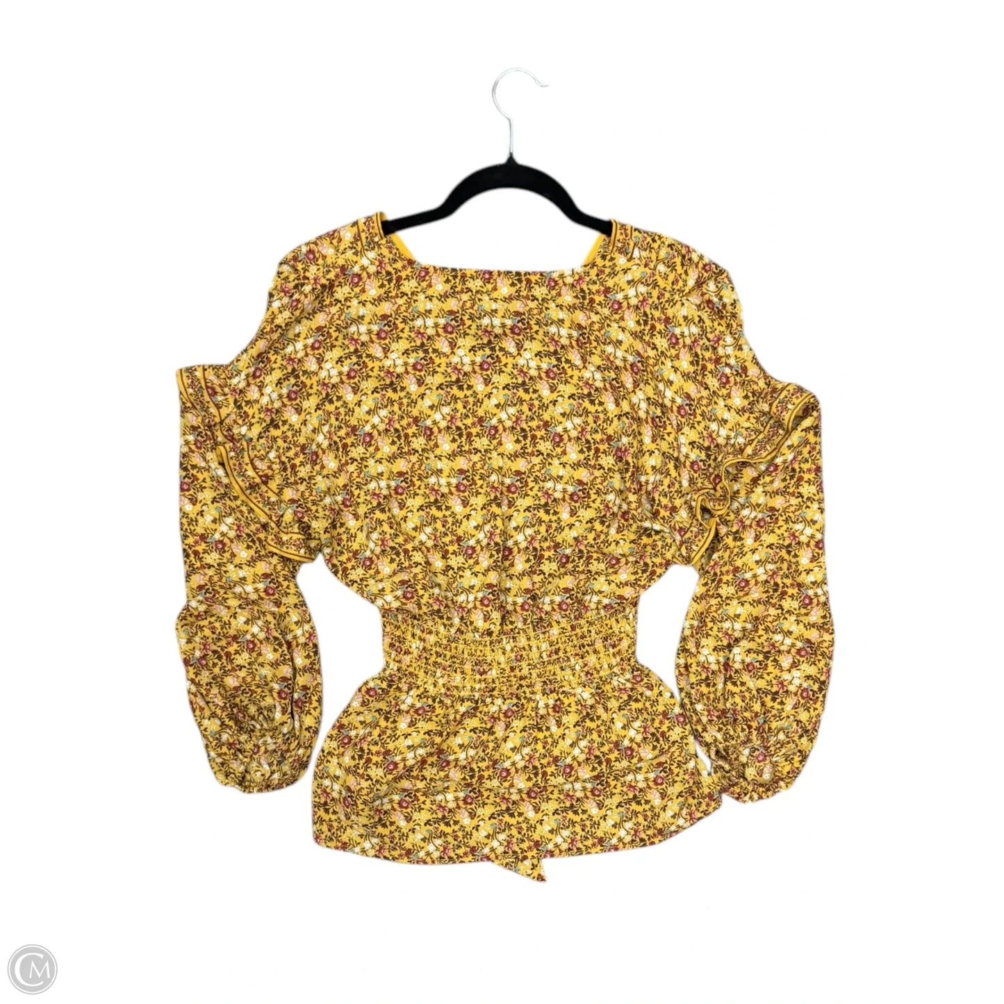 Blouse 3/4 Sleeve By Max Studio In Yellow, Size: S