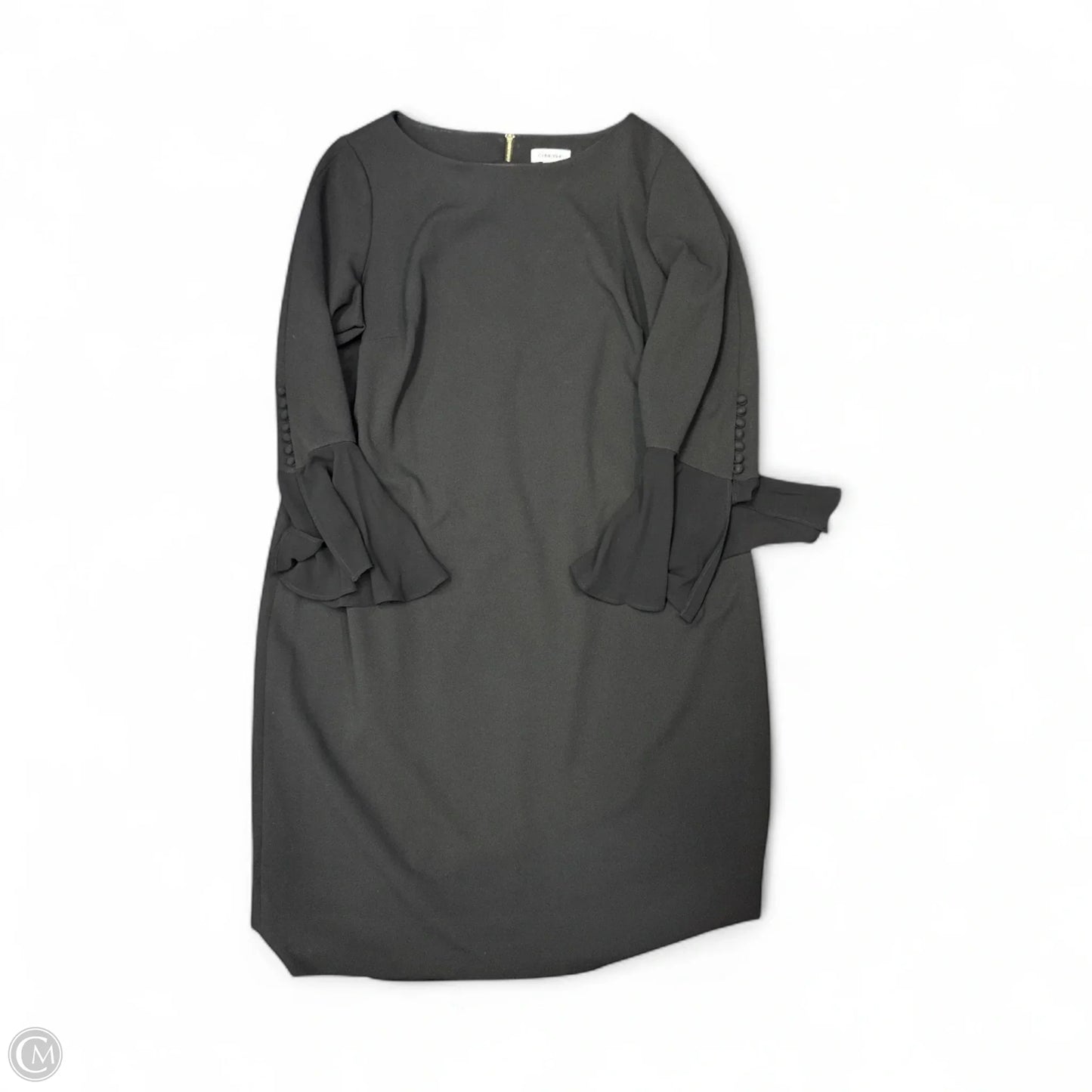 Dress Casual Midi By Calvin Klein In Black, Size: 18