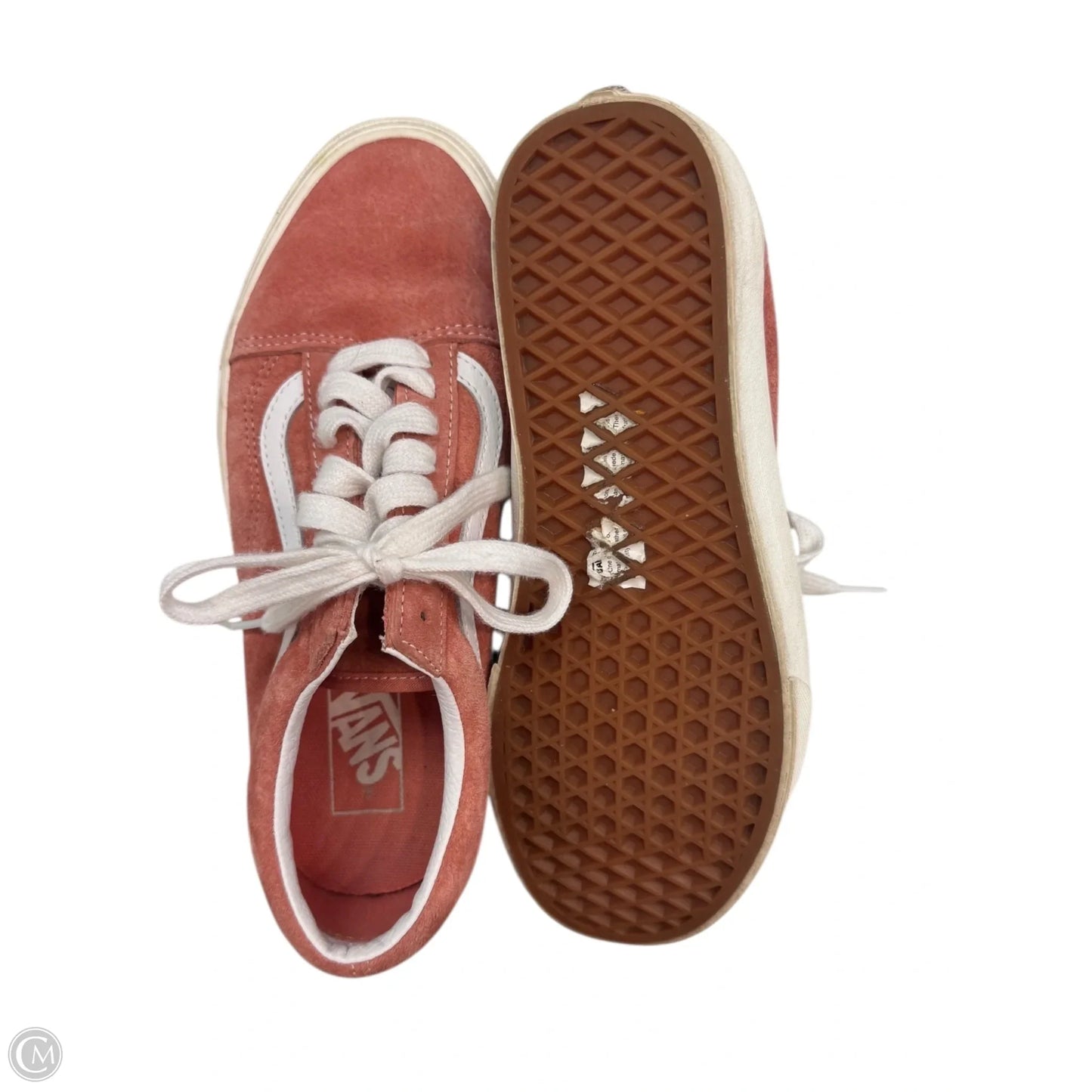 Shoes Sneakers By Vans In Pink & White, Size: 7.5