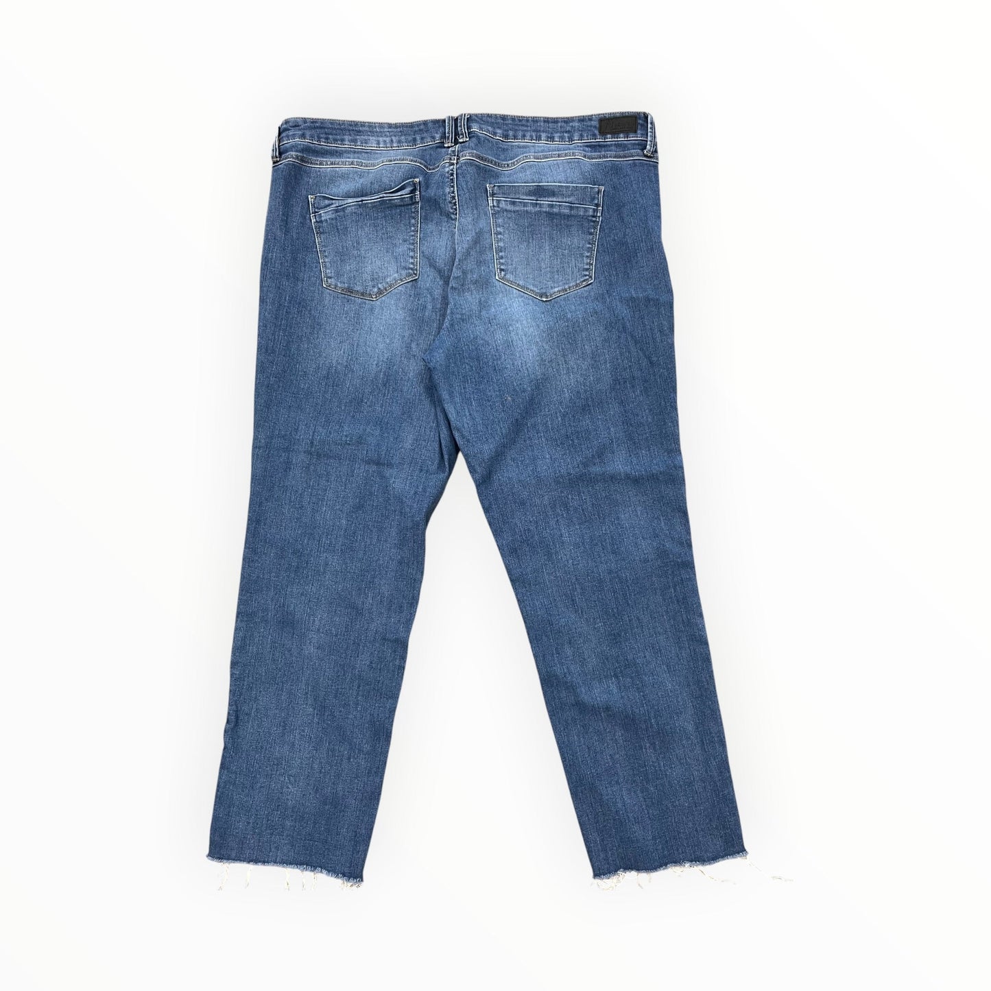 Jeans Straight By Natural Reflections In Blue Denim, Size:18