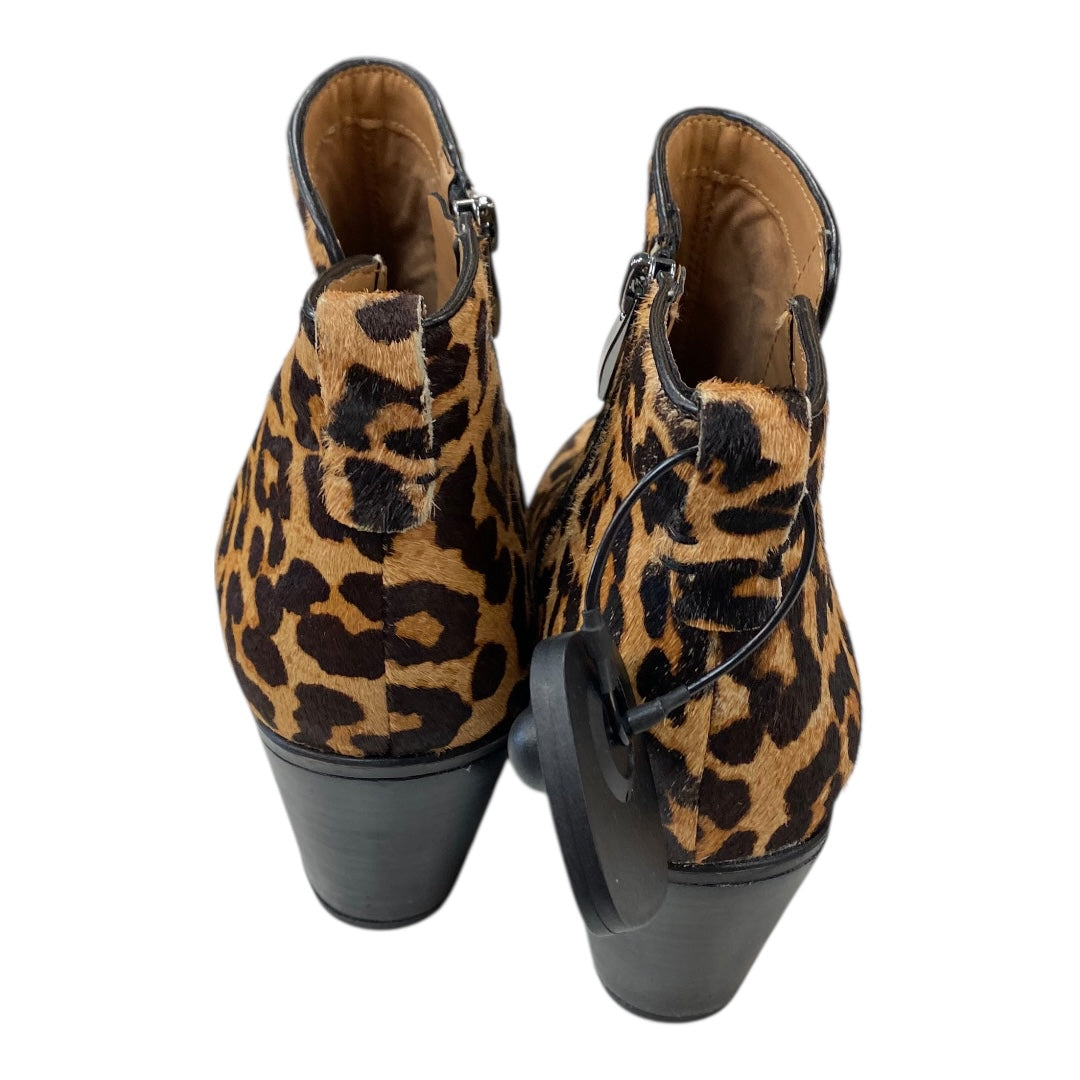 Boots Ankle Heels By Franco Sarto In Animal Print, Size:9
