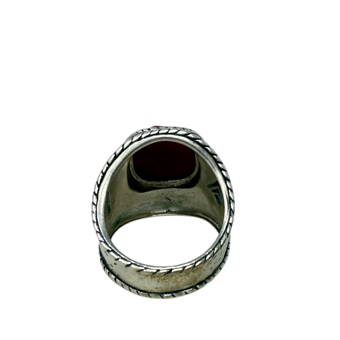 The Samba Ring In Sterling Silver & Red Coral By Silpada, Size: 9