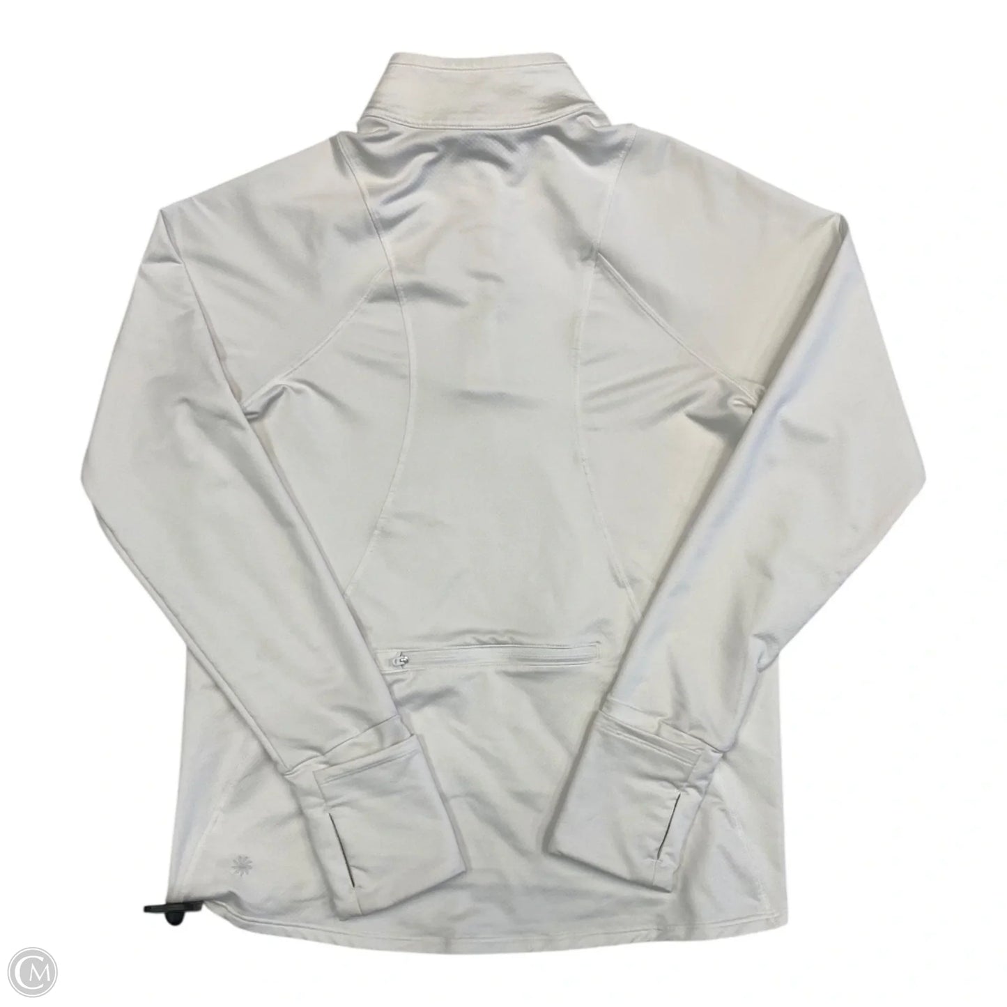 Athletic Top Long Sleeve Collar By Athleta In White, Size: S