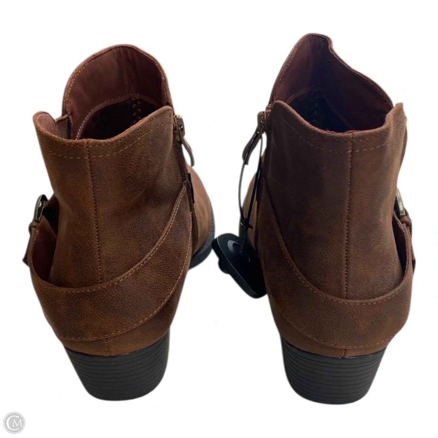 Boots Ankle Heels By LUOIKA In Brown, Size: 9.5