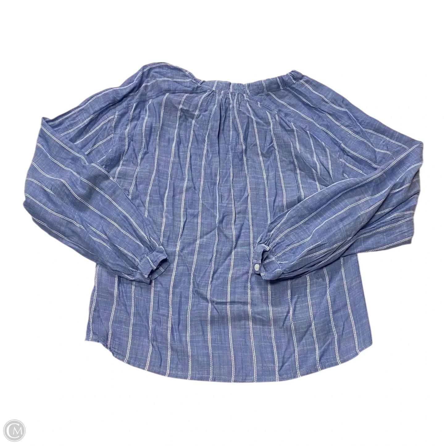 Top Long Sleeve By Evereve In Blue, Size: Xs