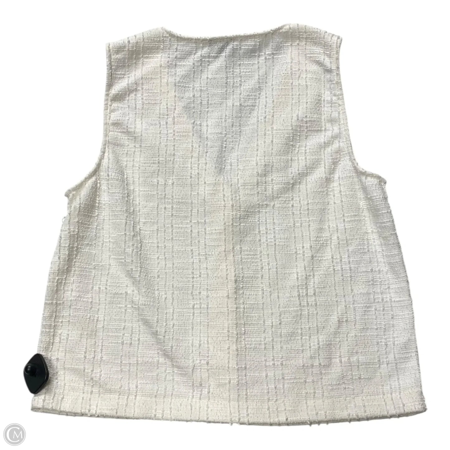 Top Sleeveless By Ann Taylor In White, Size: L
