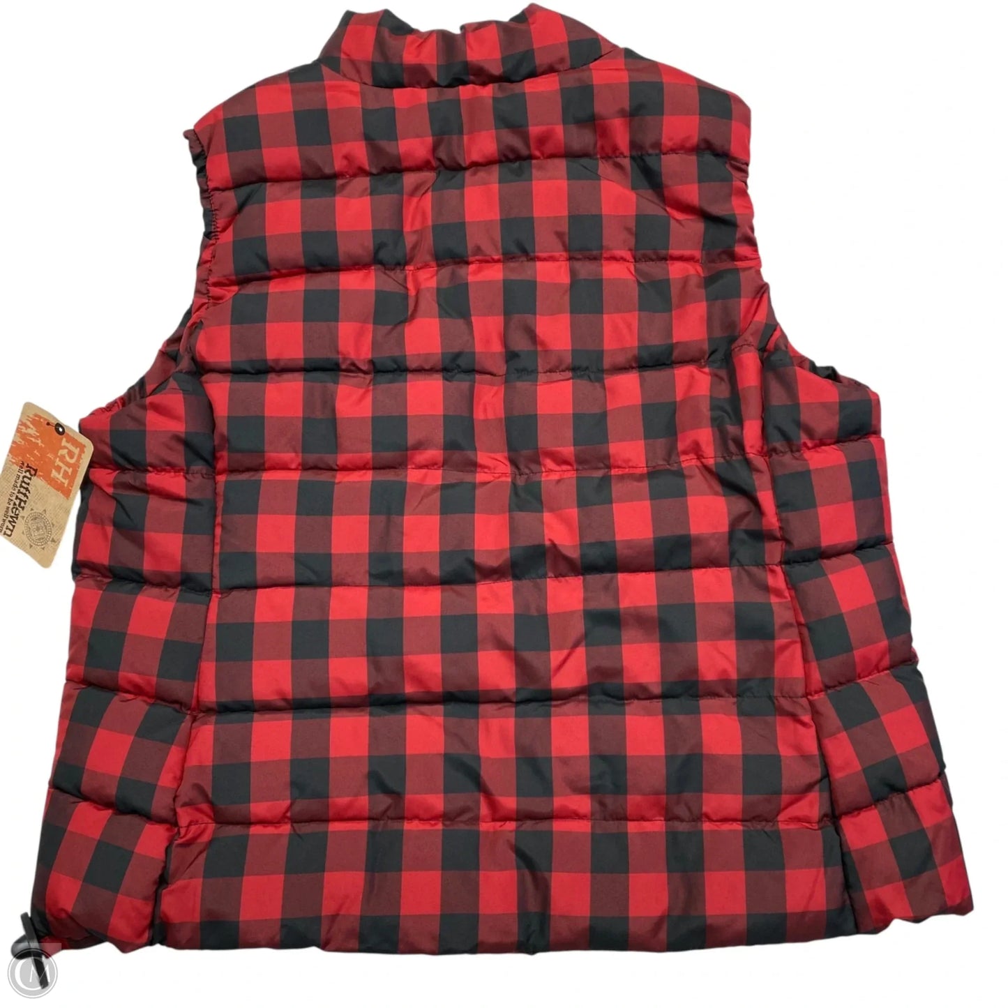 Vest Puffer & Quilted By Ruff Hewn In Black & Red, Size: 2x