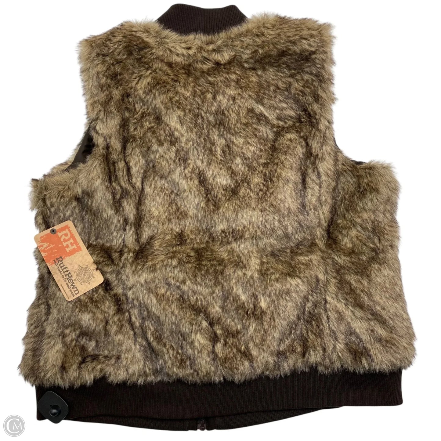 Vest Faux Fur & Sherpa By Ruff Hewn In Brown, Size: 2x