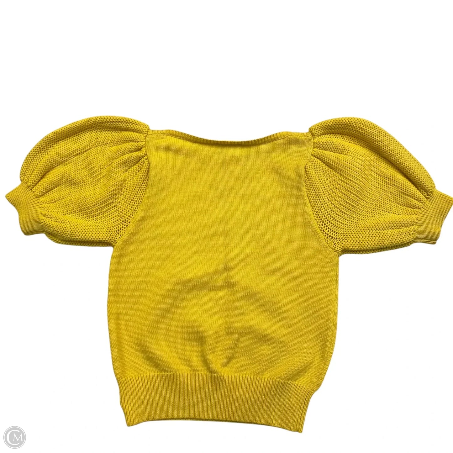 Sweater Short Sleeve By Ann Taylor In Yellow, Size: M