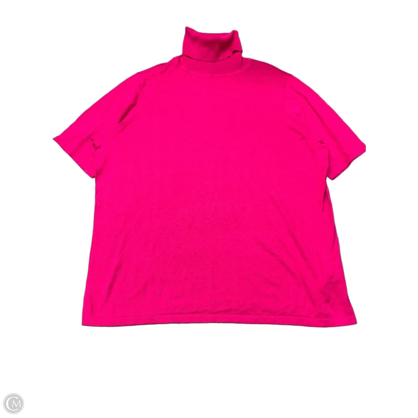 Sweater Short Sleeve By Joan Rivers In Pink, Size: 1x