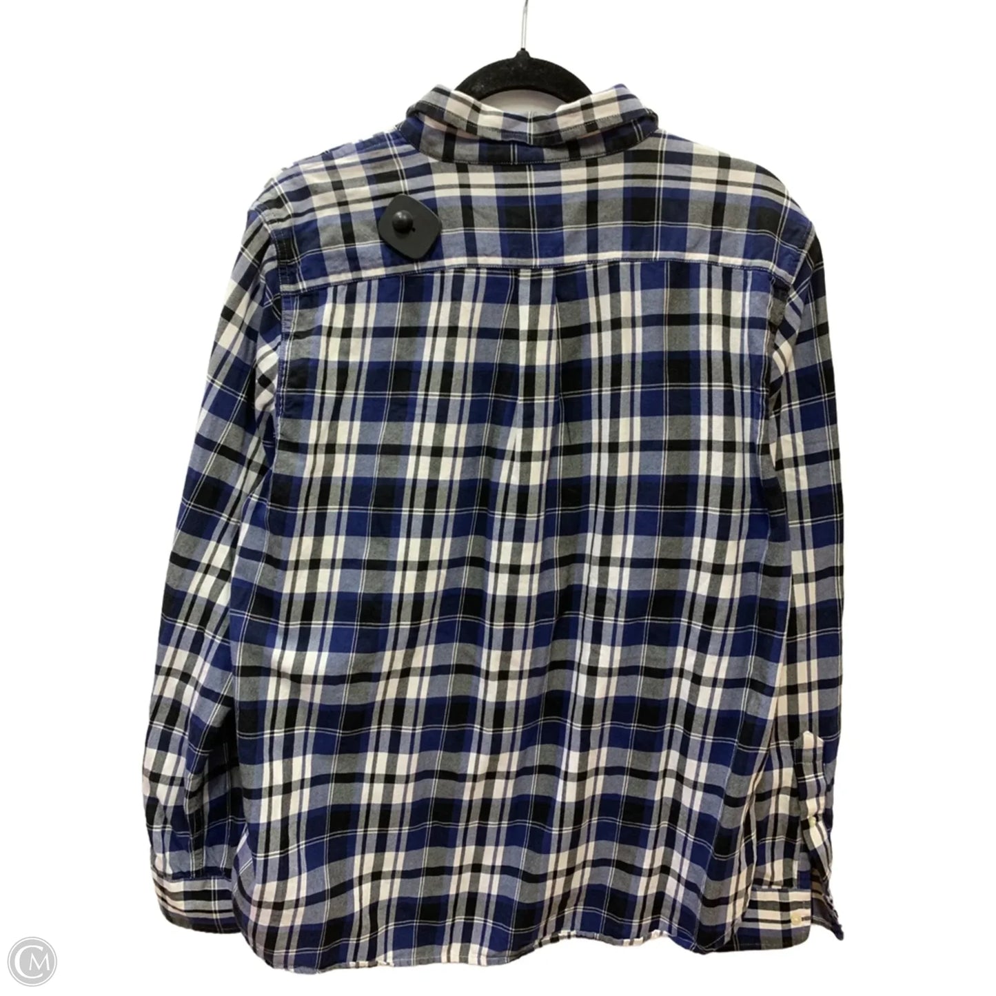 Blouse Long Sleeve By Lauren By Ralph Lauren In Plaid Pattern, Size: Xl