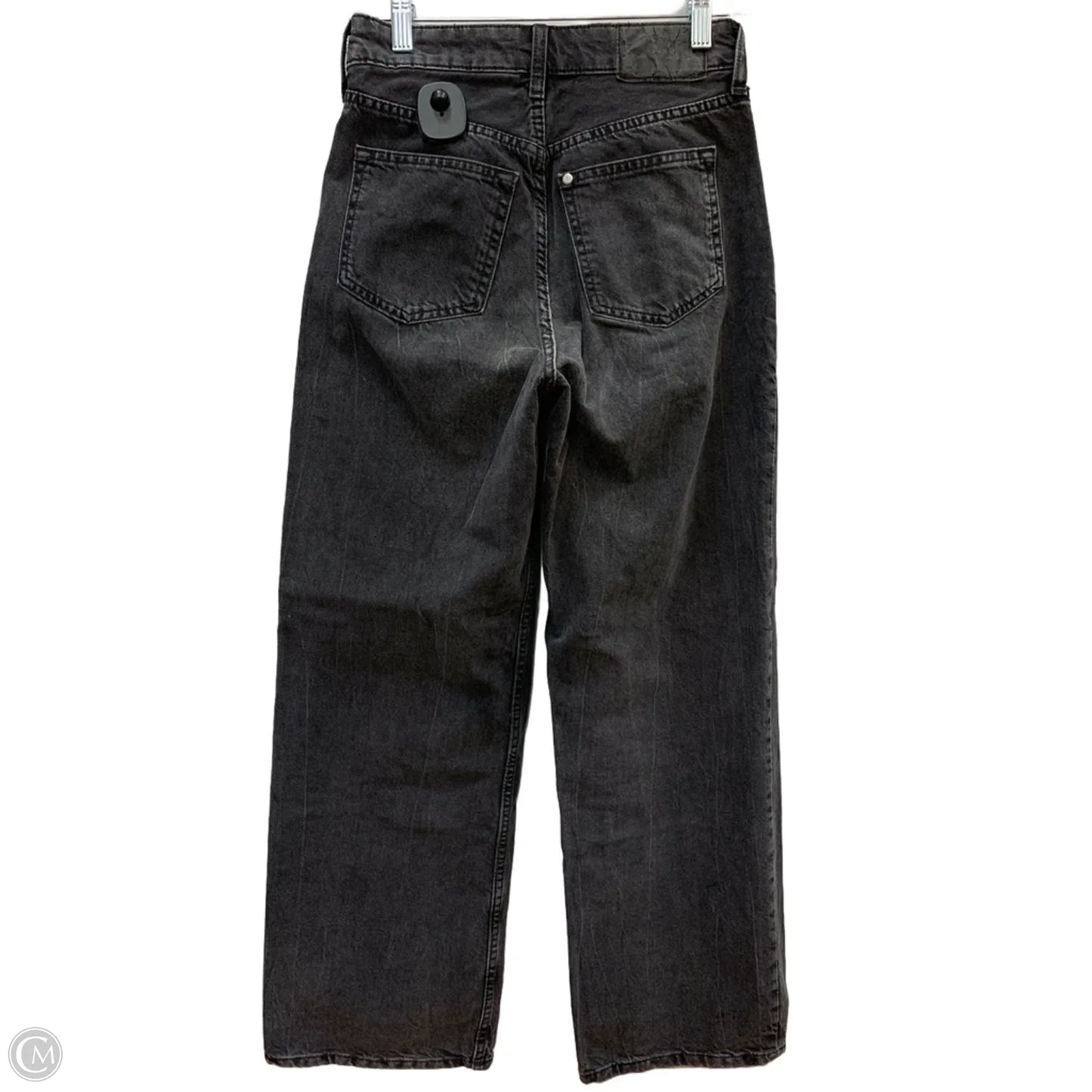 Jeans Wide Leg By H&m In Black Denim, Size: 2
