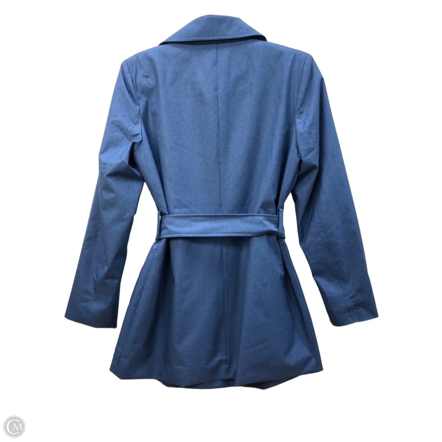 Coat Trench Coat By Lauren By Ralph Lauren In Blue, Size: S