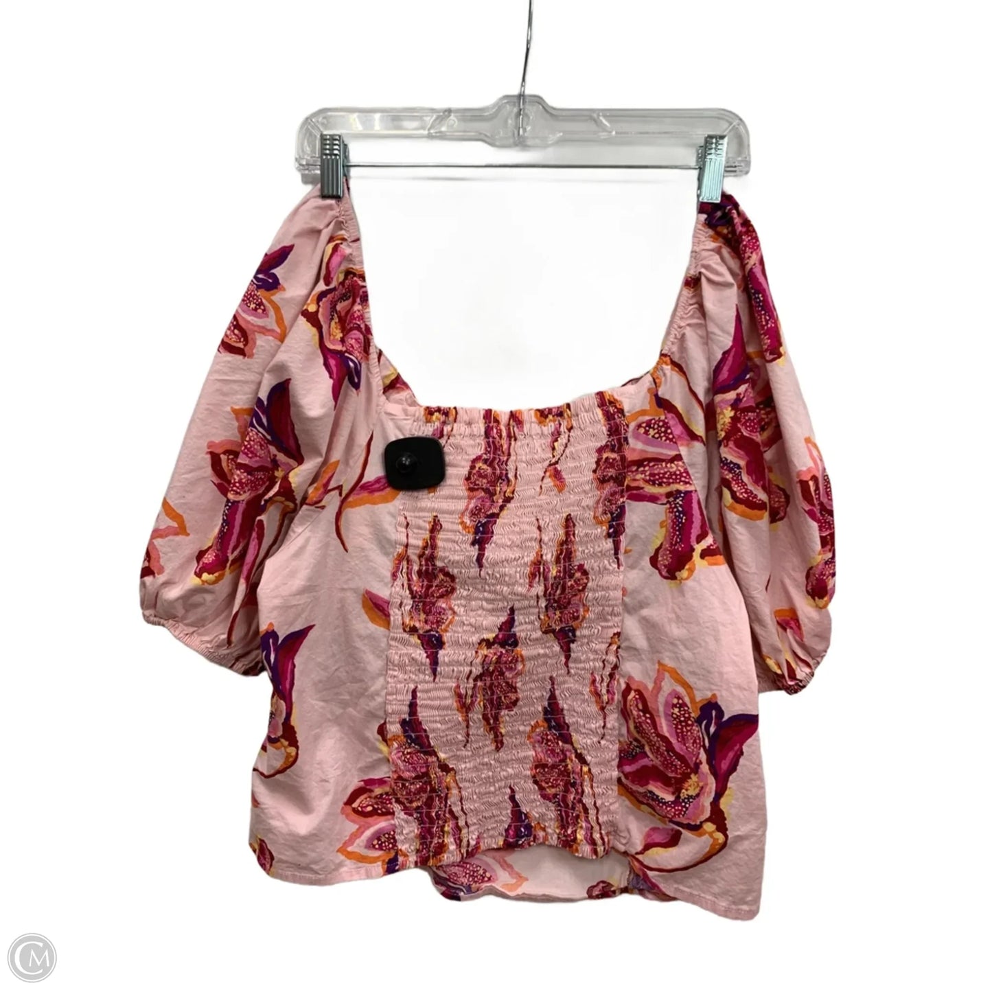 Top Short Sleeve By Eloquii In Pink, Size: 22