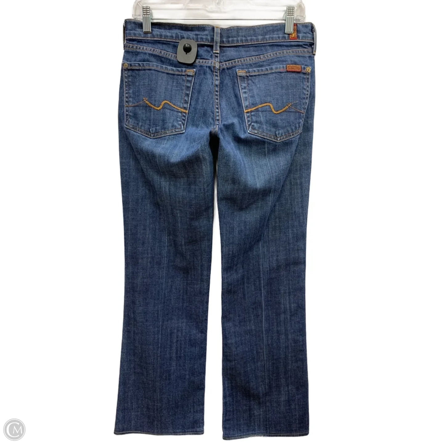 Jeans Boot Cut By 7 For All Mankind In Blue Denim, Size: 6