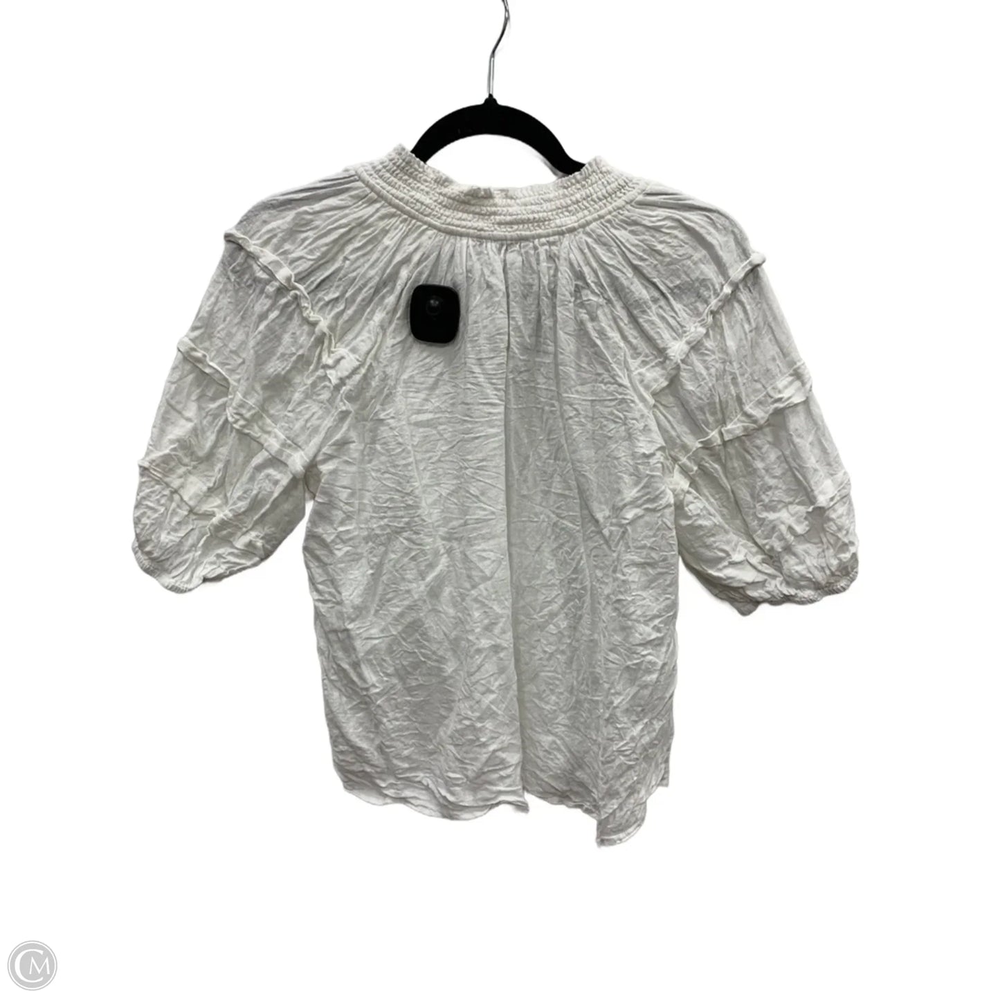 Blouse Short Sleeve By Rails In White, Size: S