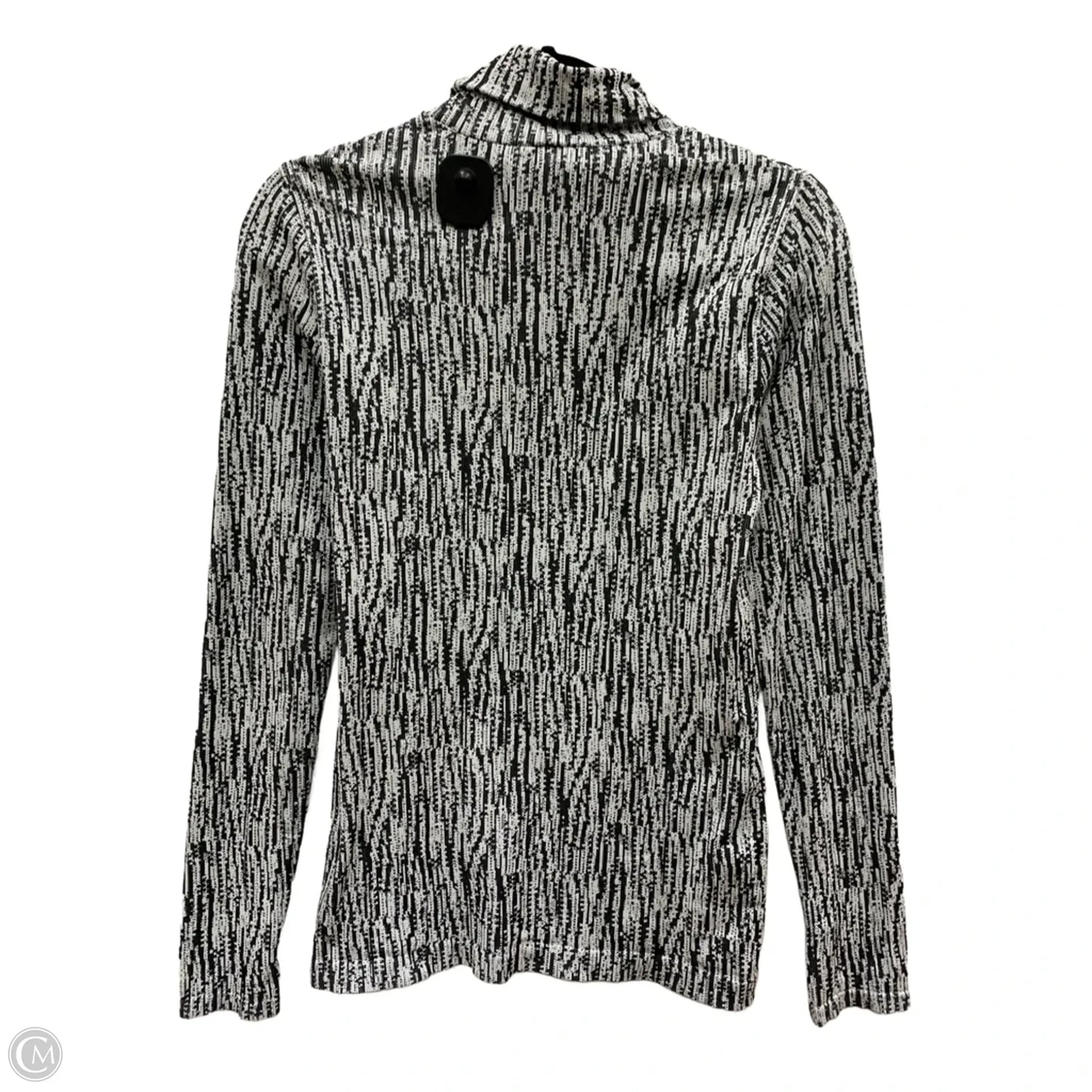 Athletic Top Long Sleeve Crewneck By Athleta In Black & White, Size: S