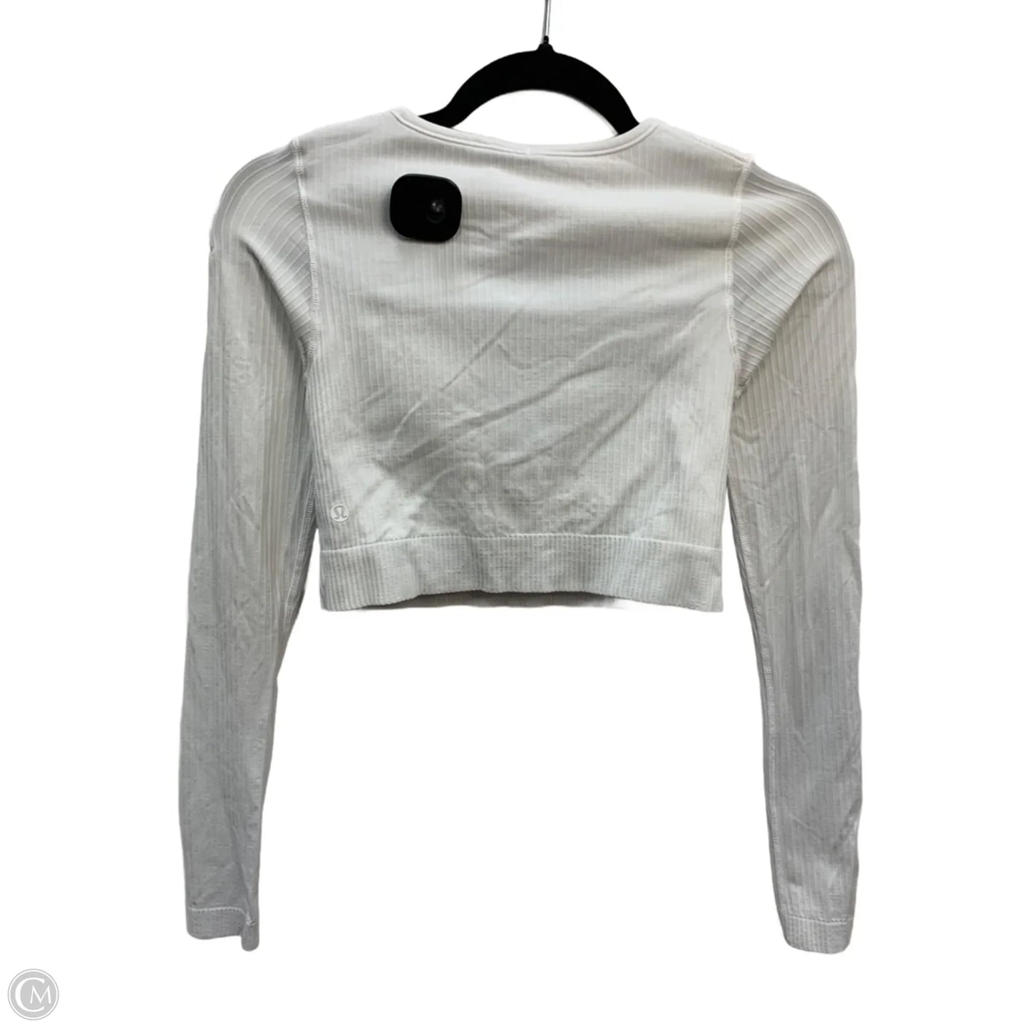 Athletic Top Long Sleeve Crewneck By Lululemon In White, Size: 4