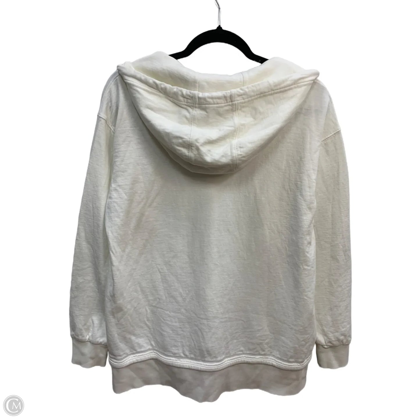 Sweatshirt Hoodie By Athleta In Cream, Size: M