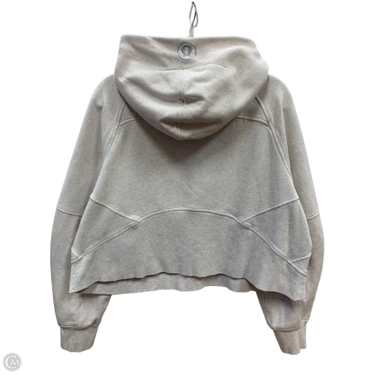 Athletic Sweatshirt Hoodie By Lululemon In Cream, Size: Xl