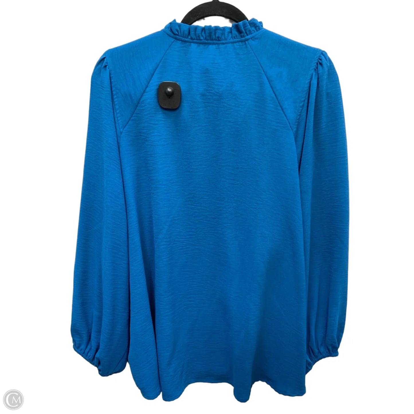 Blouse Long Sleeve By Jodifl In Blue, Size: 1x