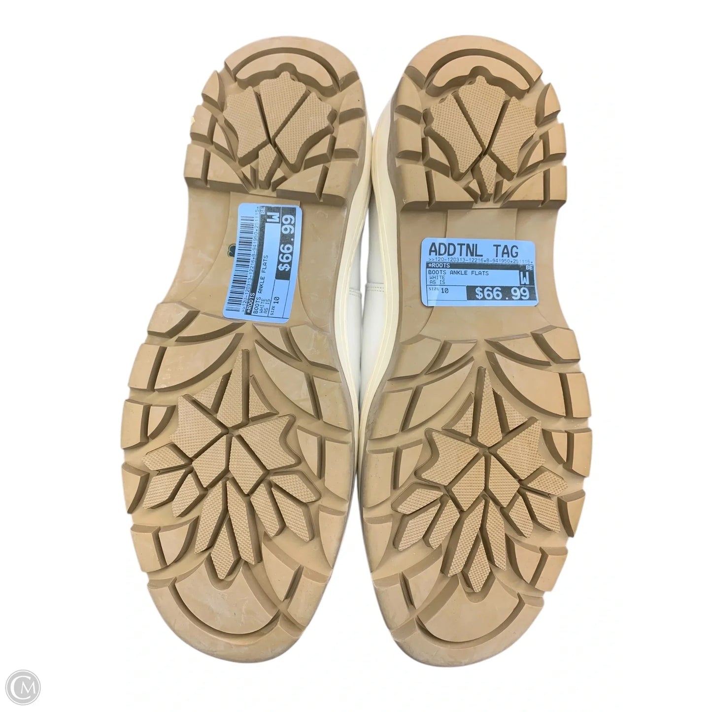 Boots Ankle Flats By Roots In White, Size: 10