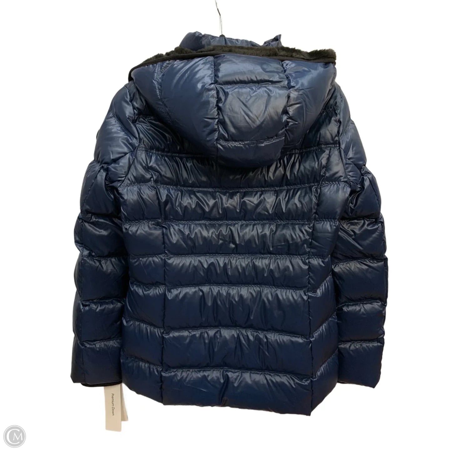 Coat Puffer & Quilted By Calvin Klein In Navy, Size: S