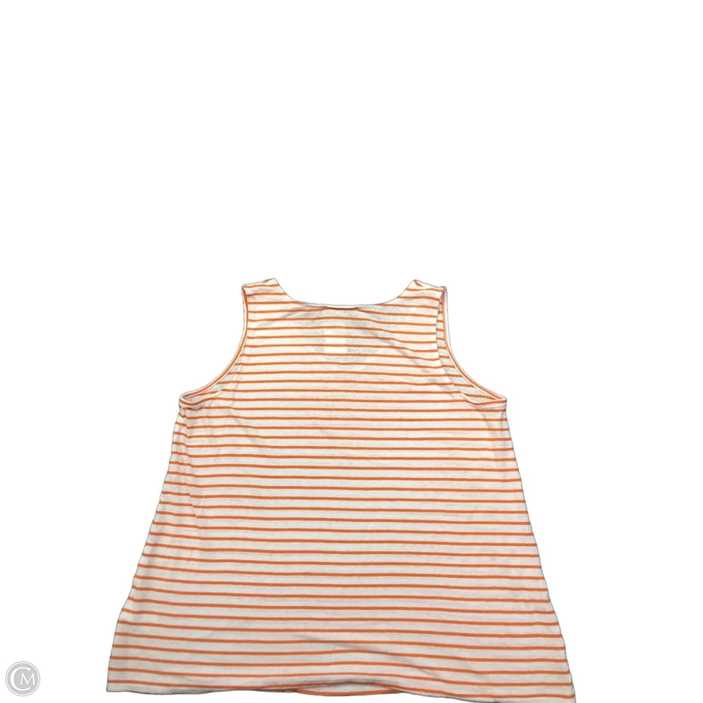 Tank Top By J. Jill In Orange & White, Size: M