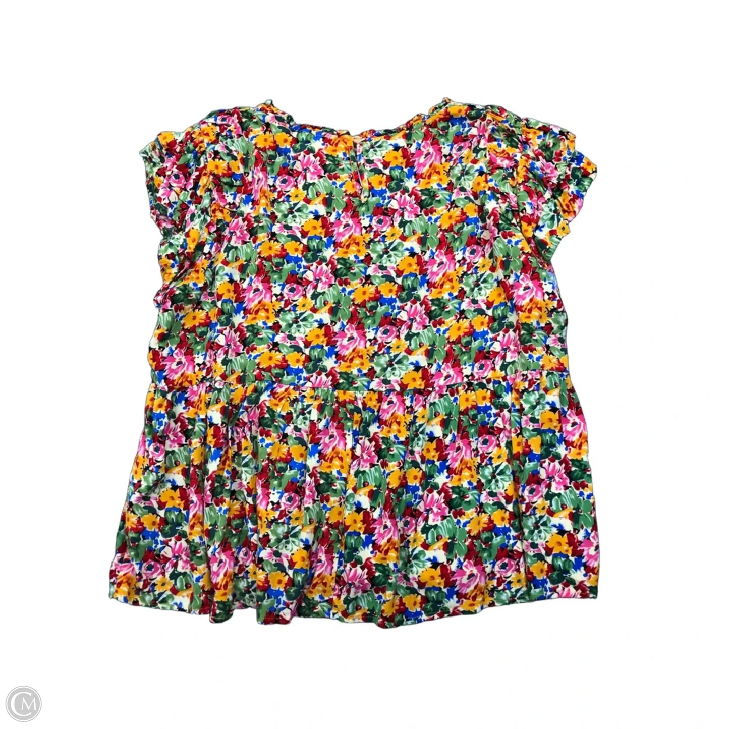 Blouse Short Sleeve By Umgee In Floral Print, Size: Xl