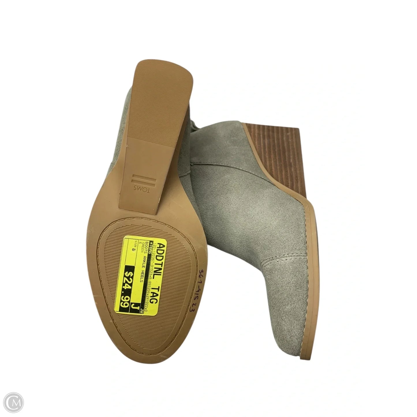 Boots Ankle Heels By Toms In Green, Size: 8