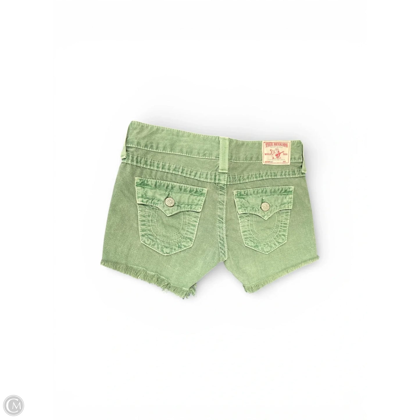 Shorts By True Religion In Green Denim, Size: S