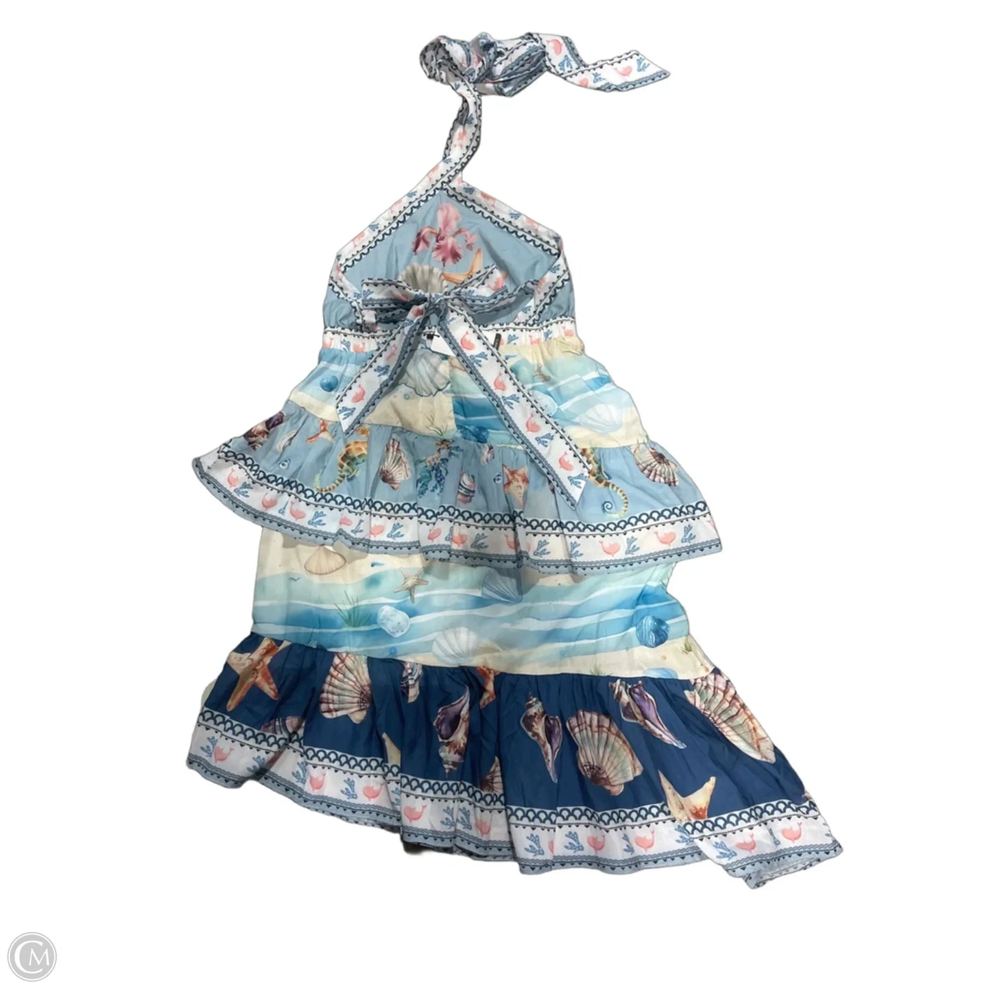 Dress Casual Midi By Clothes Mentor In Tropical Print, Size: L