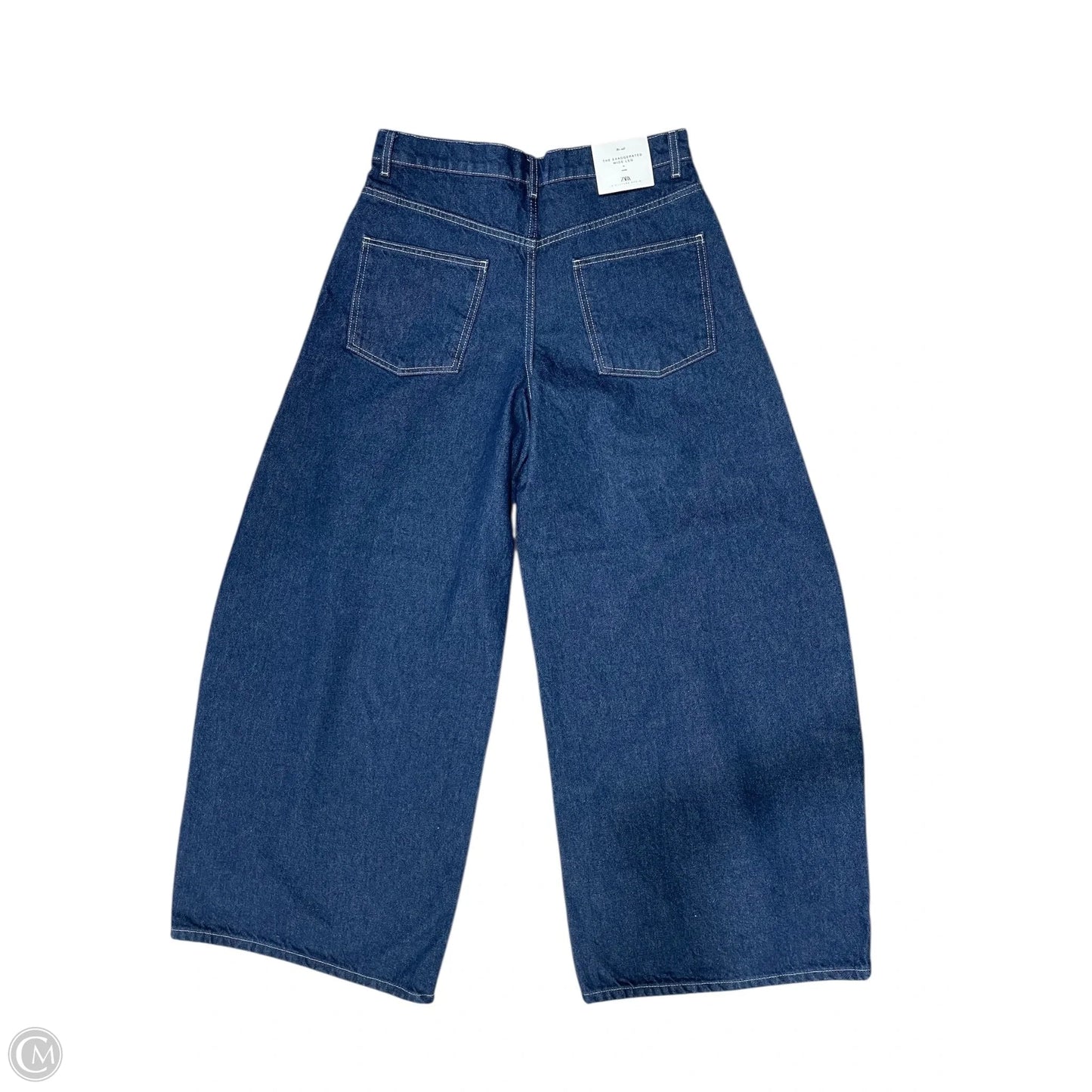 Jeans Wide Leg By Zara In Blue Denim, Size: 10