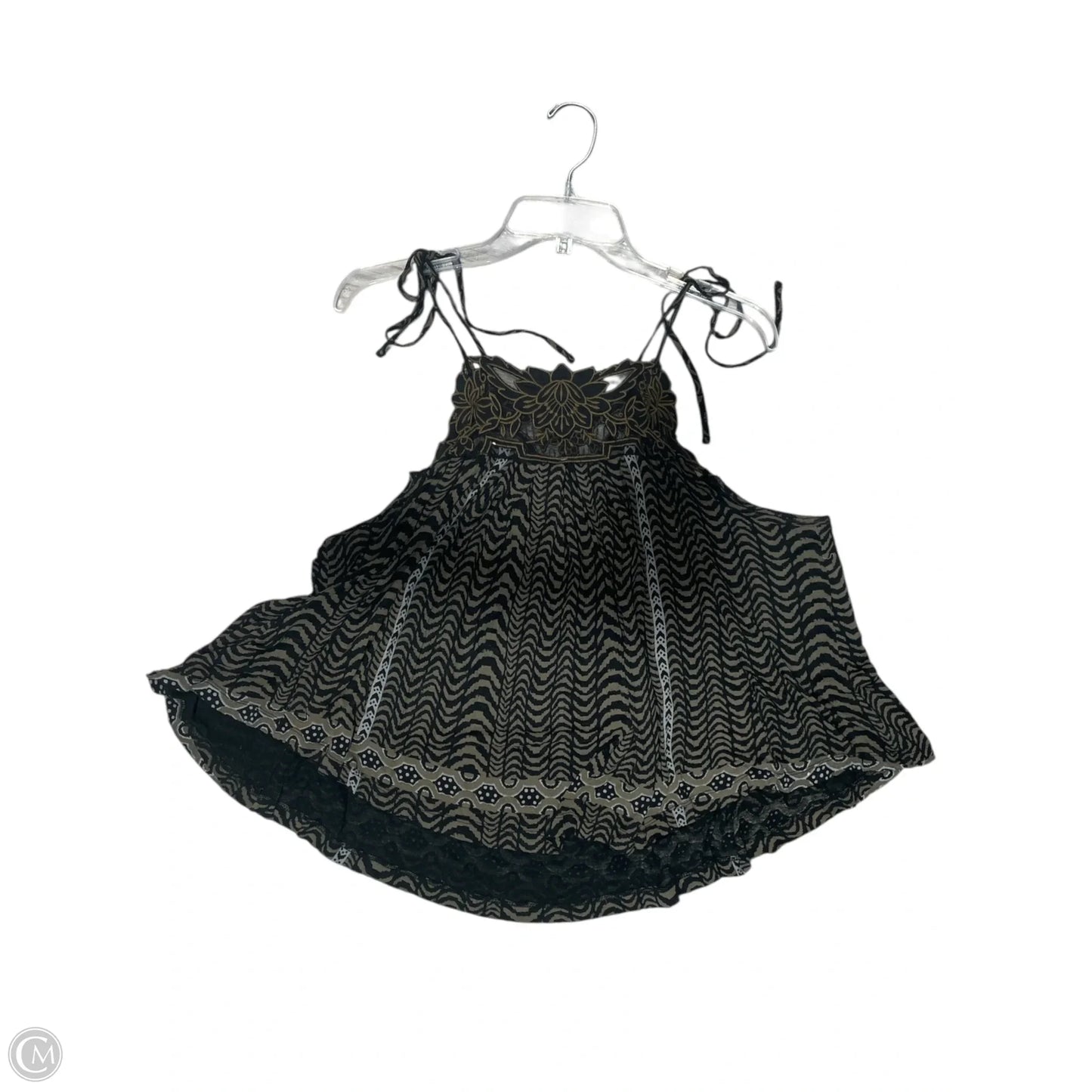 Blouse Sleeveless By Free People In Black & Brown, Size: Xl