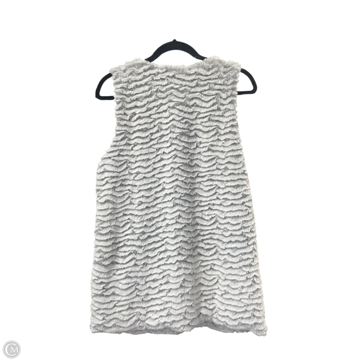 Vest Faux Fur & Sherpa By Betsey Johnson In Grey, Size: M