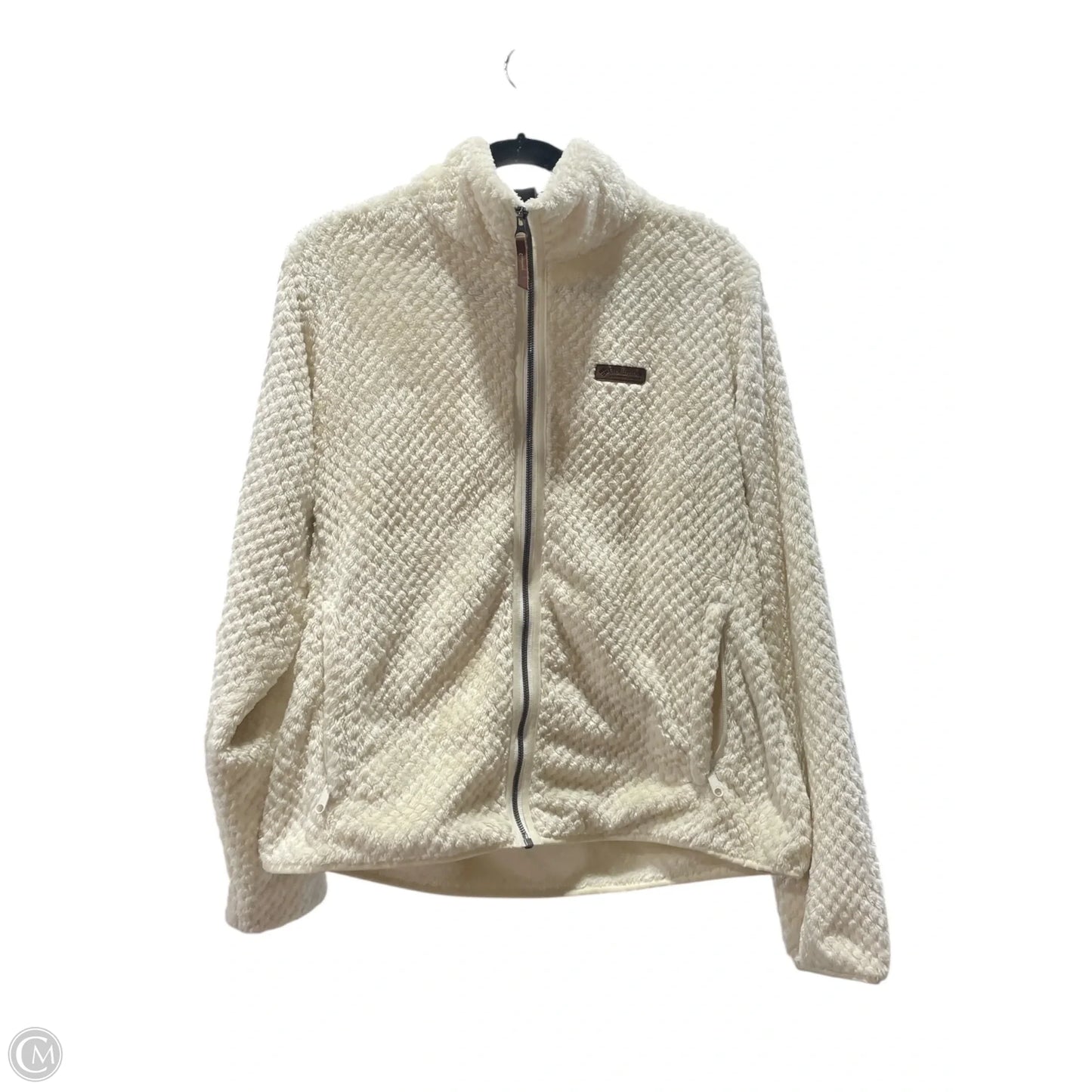 Jacket Fleece By Columbia In Ivory, Size: L