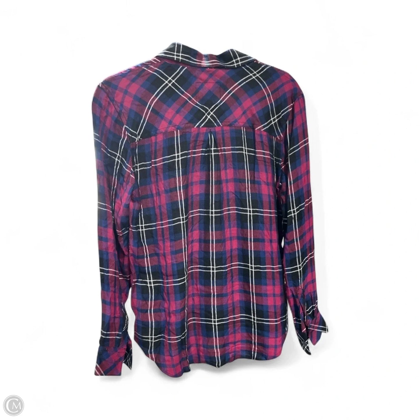 Top Long Sleeve By Rails In Plaid Pattern, Size: S