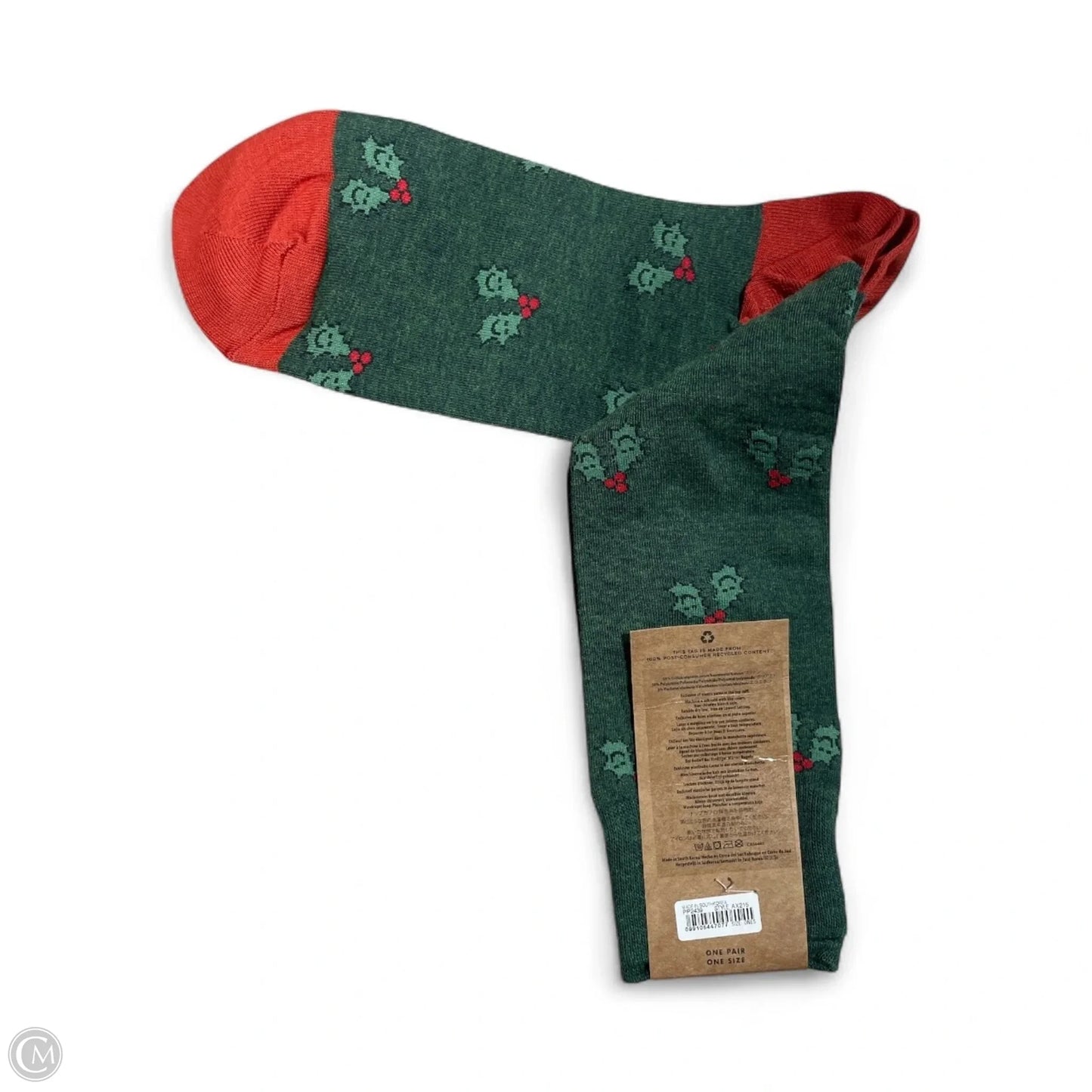 Socks By J. Crew In Green & Orange, Size: Osfm