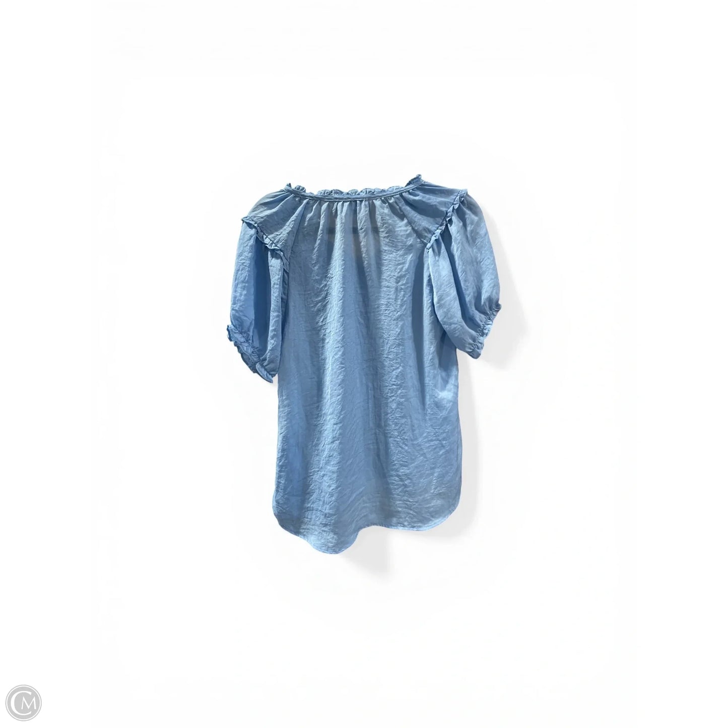 Blouse Short Sleeve By L Love In Blue, Size: S