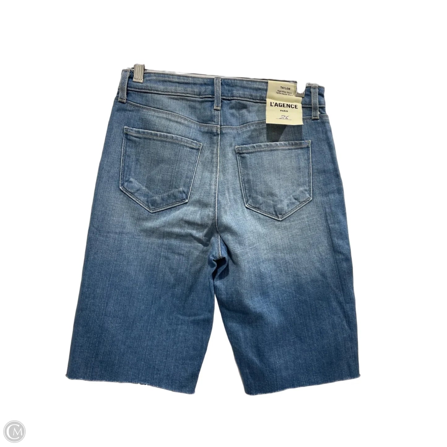 Shorts By L Agence In Blue Denim, Size: 26