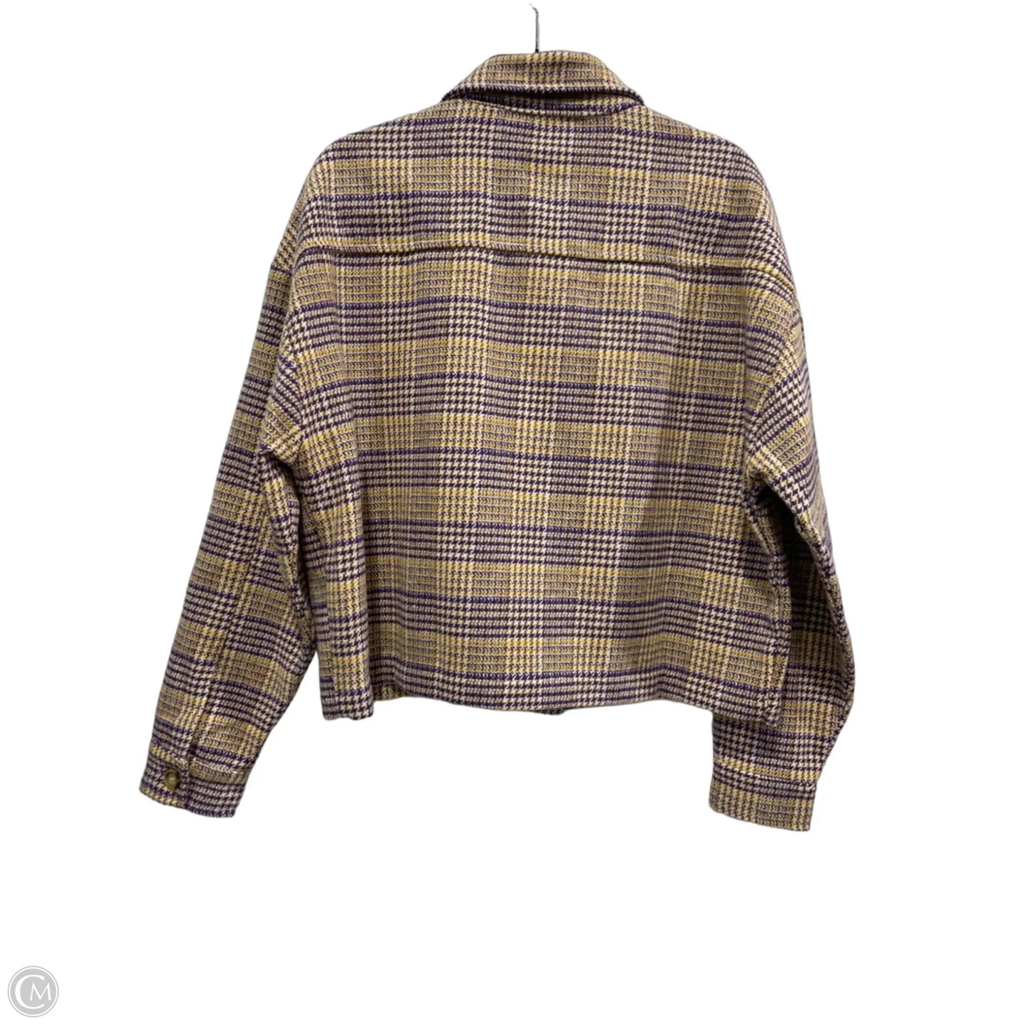 Jacket Shirt By Clothes Mentor In Purple & Yellow, Size: M